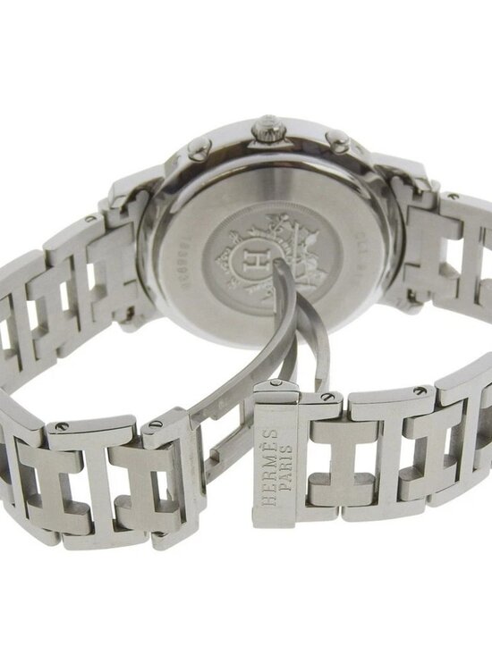 HERMES Clipper Watches CL1.910 Silver blackDial Stainless Steel Quartz Ana... main image 10